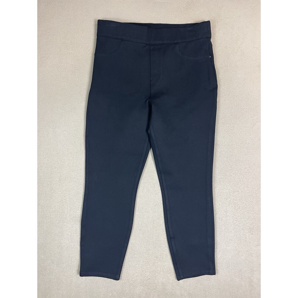 Spanx Pants Women L Black The Perfect Ponte Ankle Pull On Stretch High Rise Pant